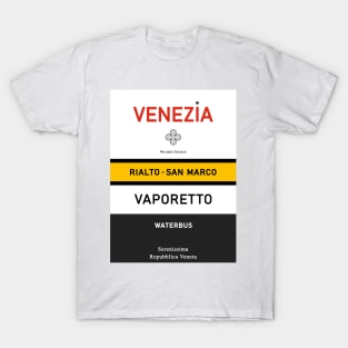 Venise Venezia Vaporetto Water Bus San Marco Rialto T-Shirt